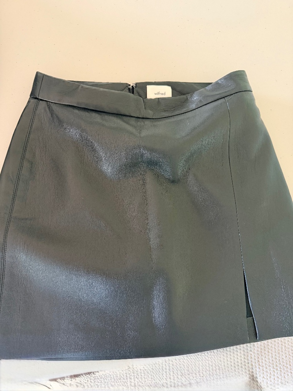 Wilfred by Aritzia Vegan Leather Mini Skirt